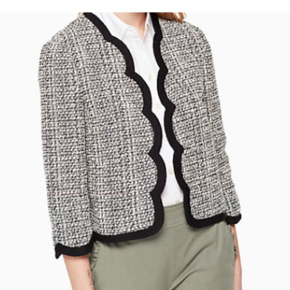 Kate spade scallop tweed jacket Clearance